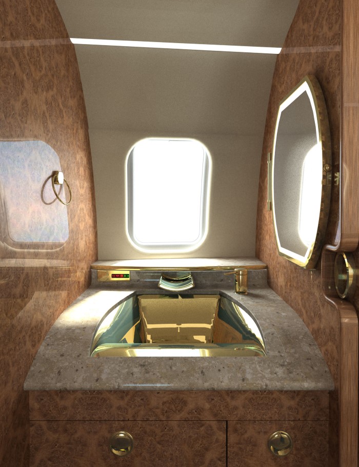 Interior Renderings of Bombardier Learjet 60XR