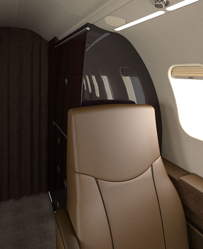 Interior Renderings of Bombardier Learjet 45XR